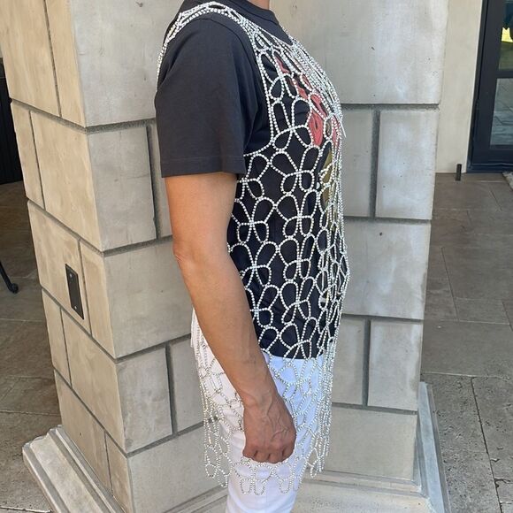 New Anthropologie Rhinestone Tunic Crystal Vest - Picture 5 of 13